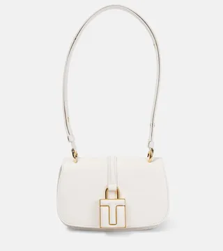 Padlock leather shoulder bag