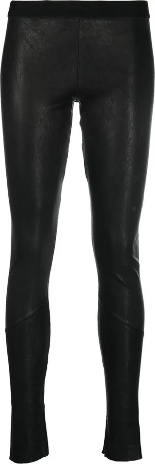 Low-Rise Leather Leggings