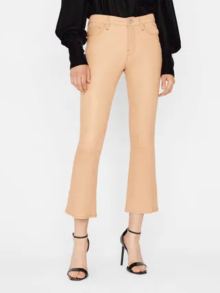 Leather Le Crop Mini Boot Nude