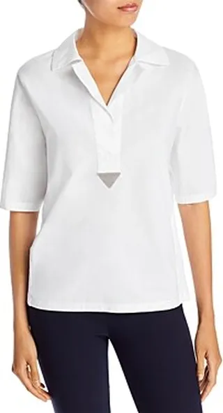 Fabiana Fillippi Mixed Media Polo Shirt