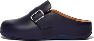 Shuv Buckle-Strap Leather Clogs