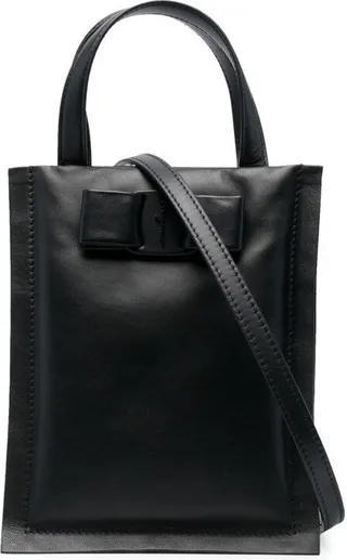 Buckle-Detail Leather Tote Bag