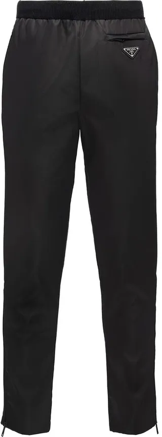 Gabardine Straight-Leg Trousers