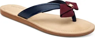Esmara Womens Faux Leather Bow Flip-Flops