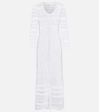 Atedy crochet cotton-blend maxi dress