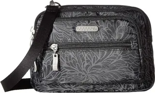 Baggallini Triple Zip Bagg (Midnight Blossom) Cross Body Handbags