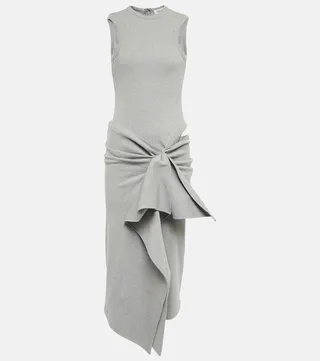 Mirna cutout cotton-blend midi dress