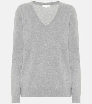 V-neck cashmere sweater