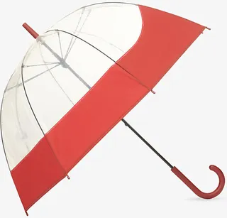 Womens Military Red Semi-transparent Plastic Umbrella