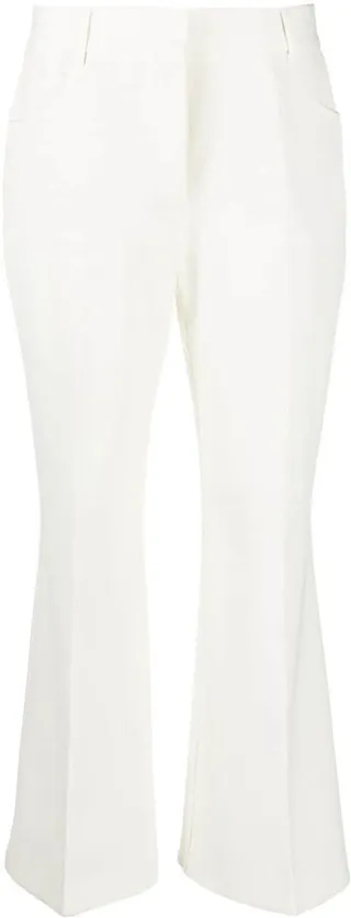 Kick-Flare Cropped Trousers