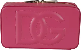 Logo Embossed Two-way Zip Shoulder Bag