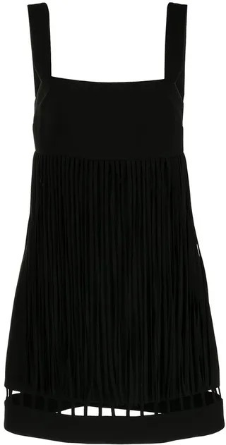Saskia fringe-trim mini dress