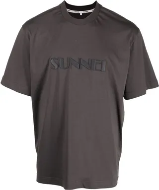 embroidered-logo detail T-shirt