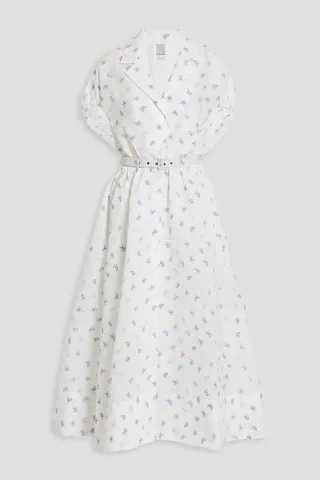 Have The Wind At Your Back embroidered cloqué midi dress