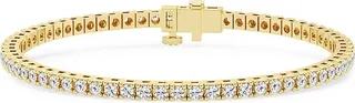 Build Your Own Collection 14K Yellow Gold & Natural Diamond Four Prong Tennis Bracelet