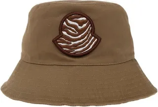 Moncler Logo Patch Gabardine Bucket Hat