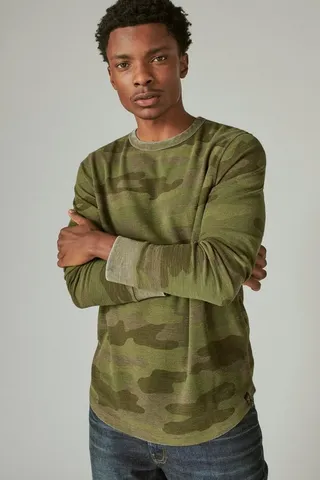 Camo Burnout Thermal Crew