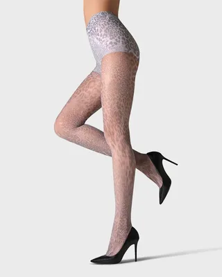 Neutral Animal Printed Sheer Tights