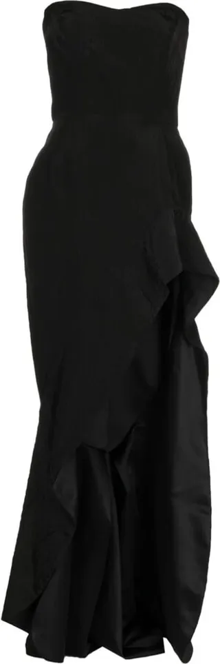 Triumph ruffle-hem gown