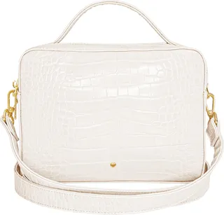 Johnny Loves Rosie - Off White Luxe Croc Hunter Crossbody Bag