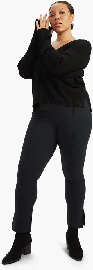 Cashmere Cropped V-Neck Sweater