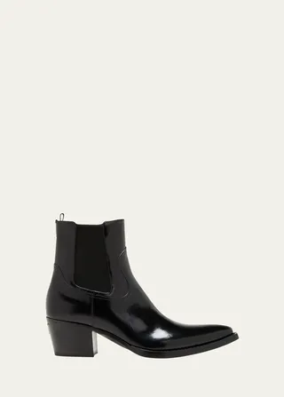 Texano Leather Western Chelsea Booties