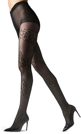 Leopard Mix Semi-Sheer Tights