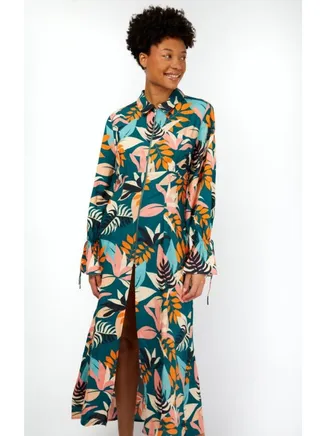 Printed Midaxi Dress-Little Mistress