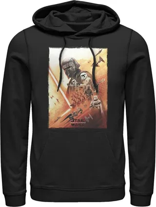 Men's Star Wars: The Rise of Skywalker Kylo Poster Pull Over Hoodie - Black - 2X Large