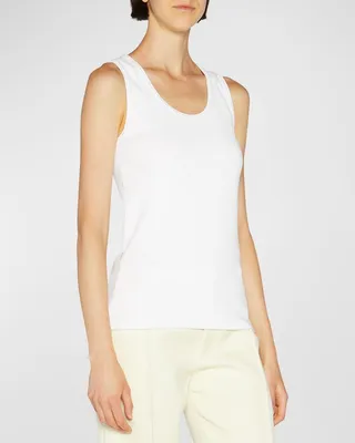 Dry Stretch Cotton Ribbed Tank Top