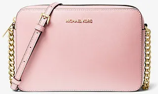 Jet Set Large Saffiano Leather Crossbody Bag