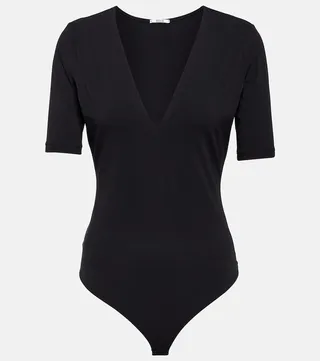 Short-sleeved jersey bodysuit