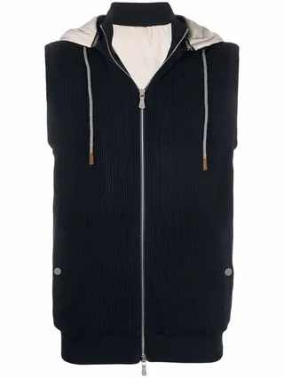 Knitted Feather-Down Gilet