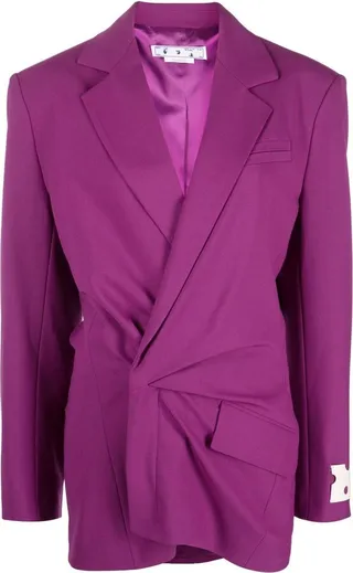 Wrap-Style Blazer Dress