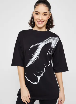 Embellished Graphic Detail T-Shirt