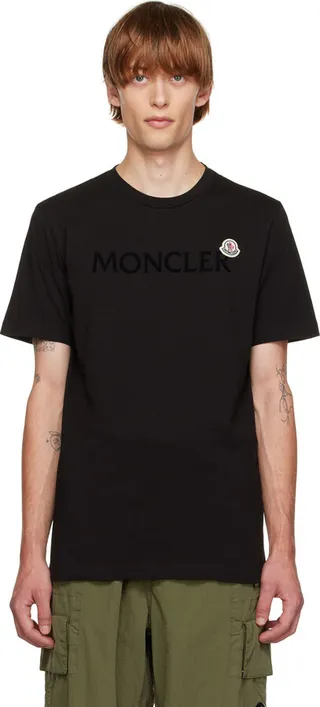 Moncler Black Cotton T-Shirt