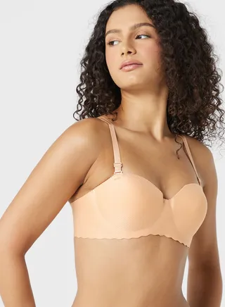 Scallop Hem Seamless Bra
