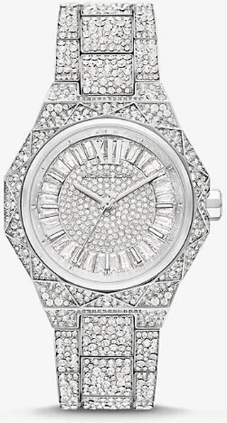 Oversized Raquel Pavé Silver-Tone Watch