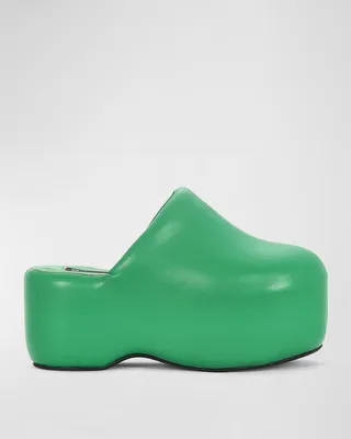 Bubble Vegan Leather Slide Clogs