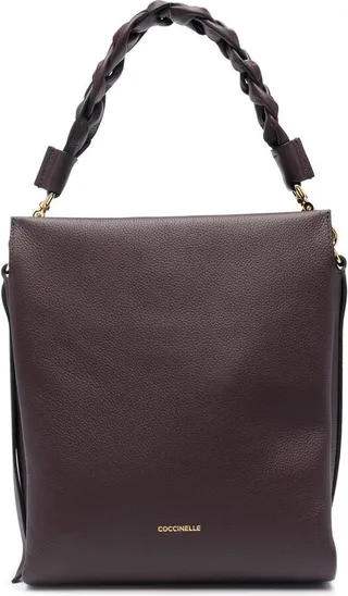 Braided-Strap Logo Shoulder Bag