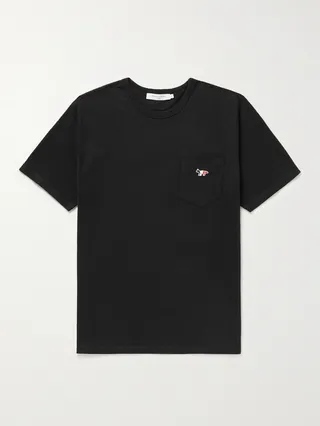 Logo-Appliquéd Cotton-Jersey T-Shirt