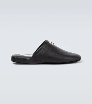 Leather slippers