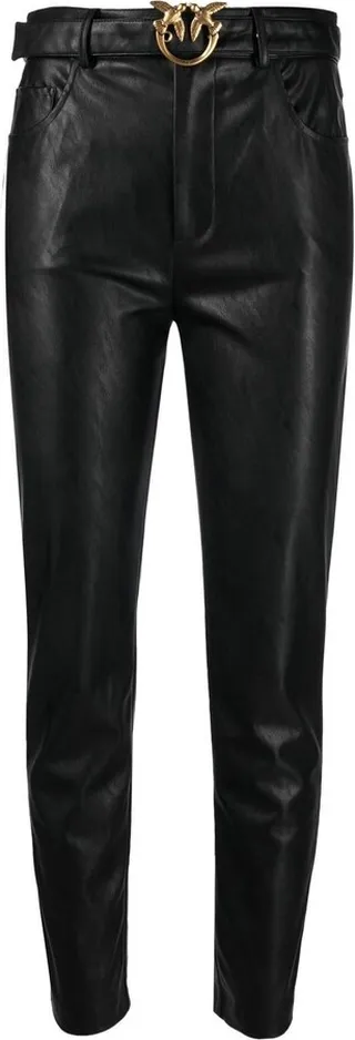 Faux-Leather Skinny Trousers