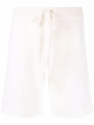 Knitted Drawstring Waist Shorts