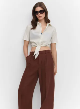 Front Knot Detail Shirt