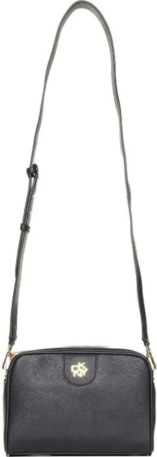 DKNY Logo Plaque Zipped Shoulder Bag