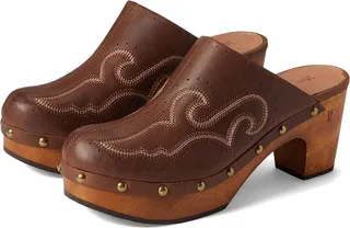 Frye Jessica Clog (Dark Brown) Women's Shoes