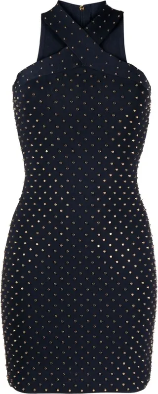 Floral Lace-Detail Mini Dress