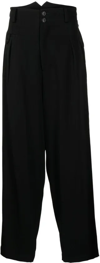 Straight-Leg Wool Pants
