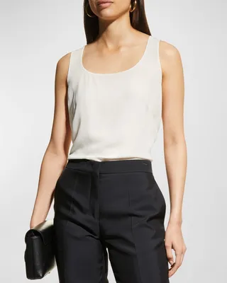 Sleeveless Silk Shell